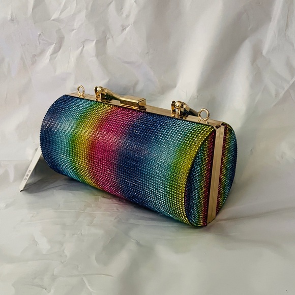 Calessa Multi-Color Glitter Wristlet with Gold Details - Picture 4 of 5
